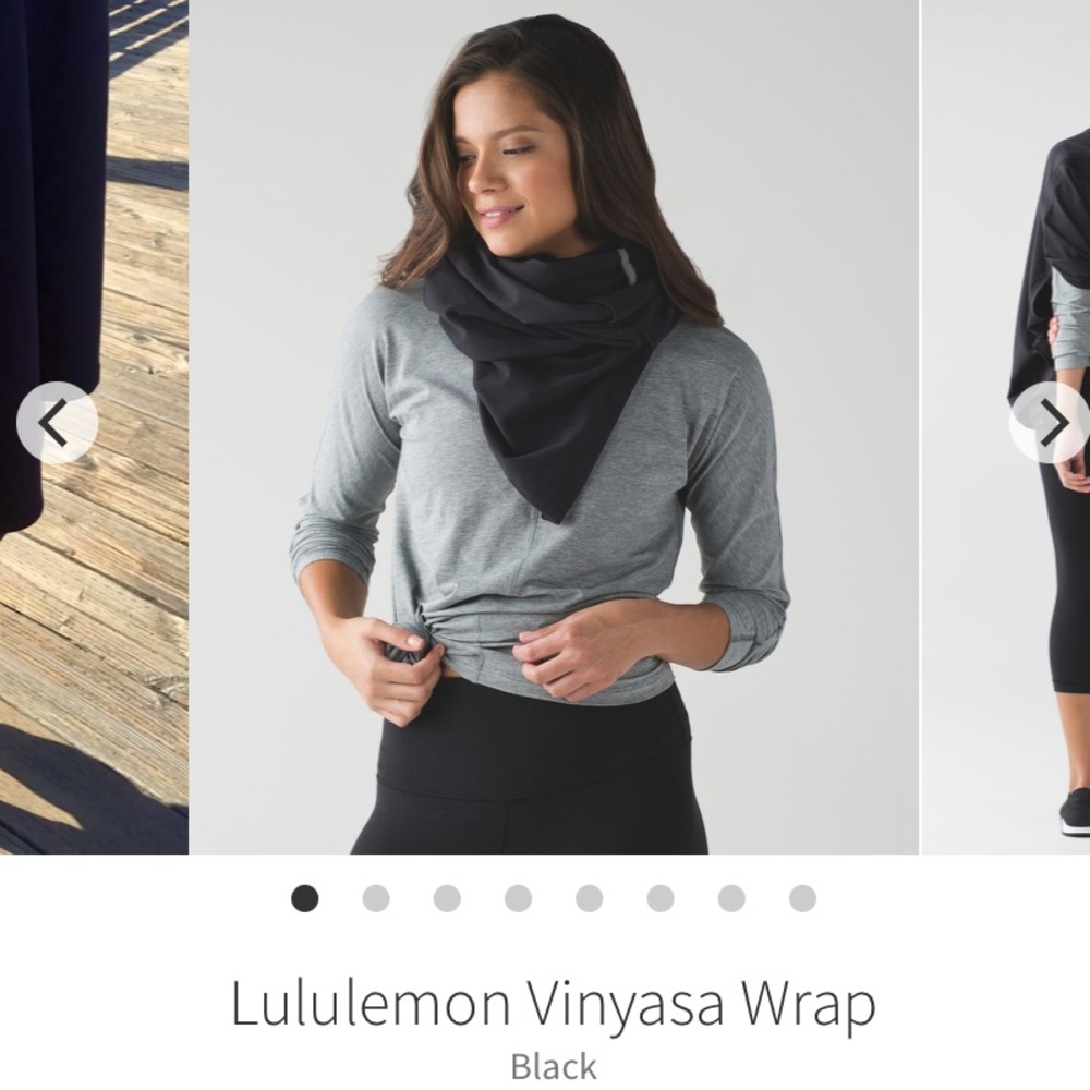 Lululemon NWOT black vinyasa wrap